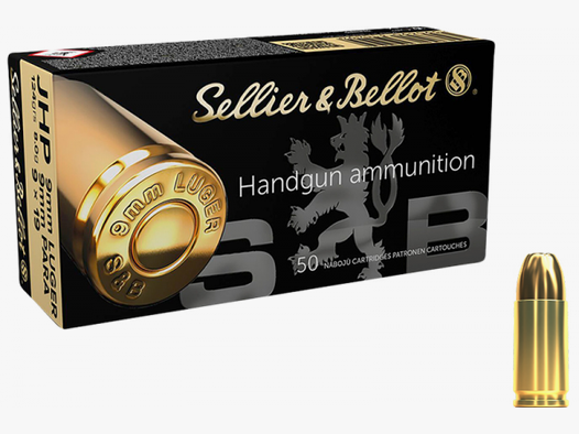 Sellier & Bellot Standard 9mm Luger (9x19) JHP 124 grs Pistolenpatronen