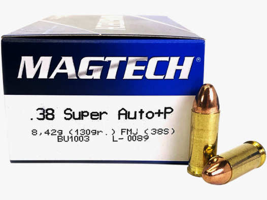 Magtech Standard .38 Super Auto +P FMJ 130 grs Pistolenpatronen