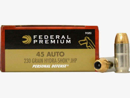 Federal Premium .45 ACP 14,90g - 230grs Federal Hydra-Shok JHP Pistolenmunition
