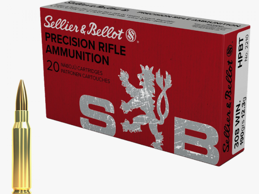 Sellier & Bellot Target Match .308 Win BTHP 190 grs Büchsenpatronen
