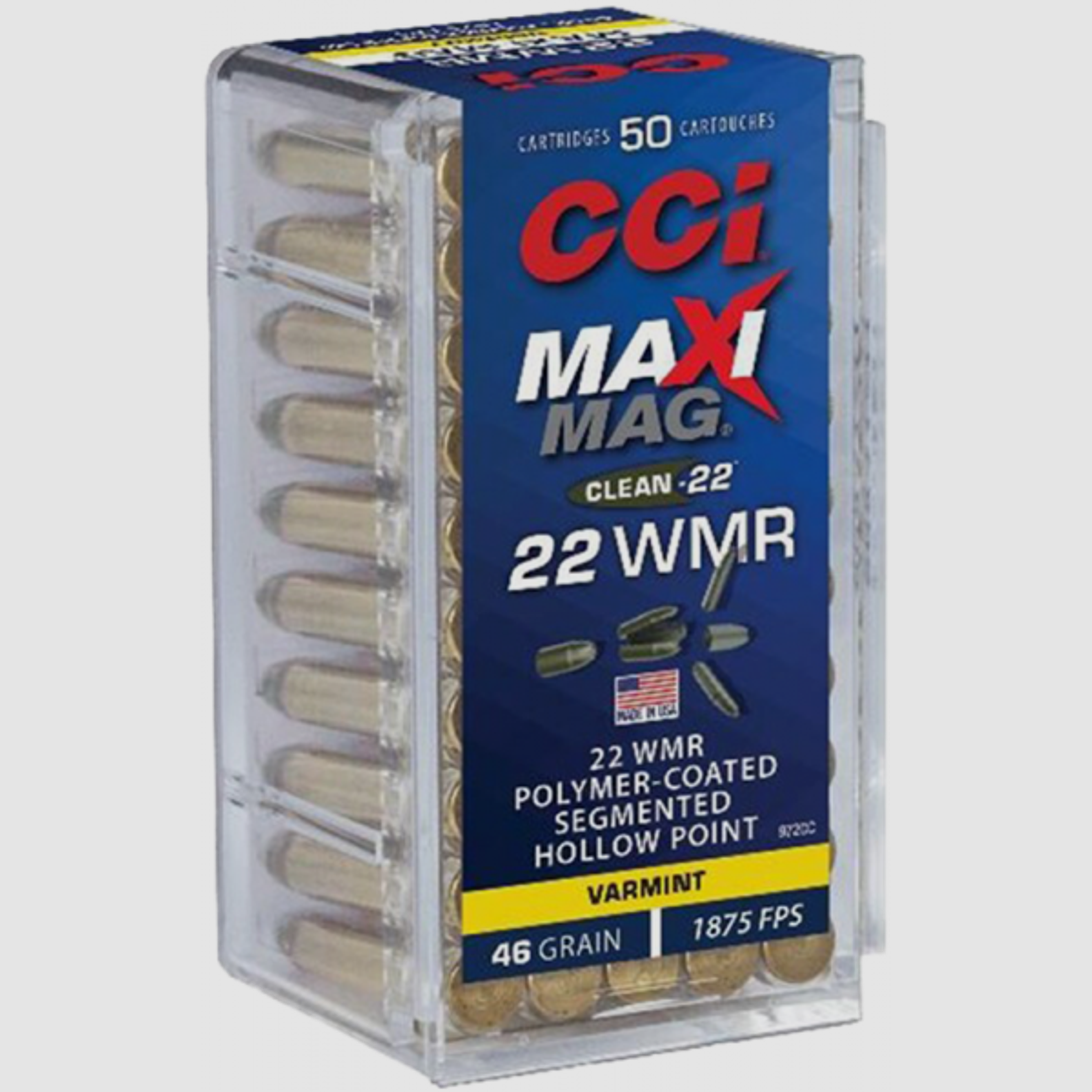 CCI Maxi Mag Clean-22 .22 Win Mag PCSHP 46 grs Kleinkaliberpatronen