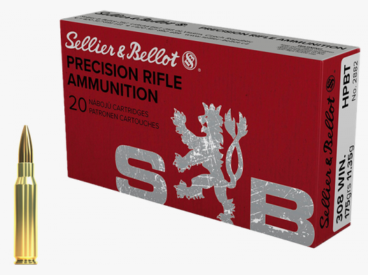 Sellier & Bellot Target Match .308 Win BTHP 175 grs Büchsenpatronen