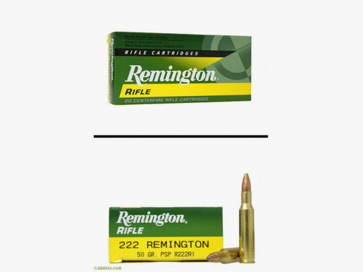 Remington .222 Rem 3,24g - 50grs PSP Büchsenmunition #21303