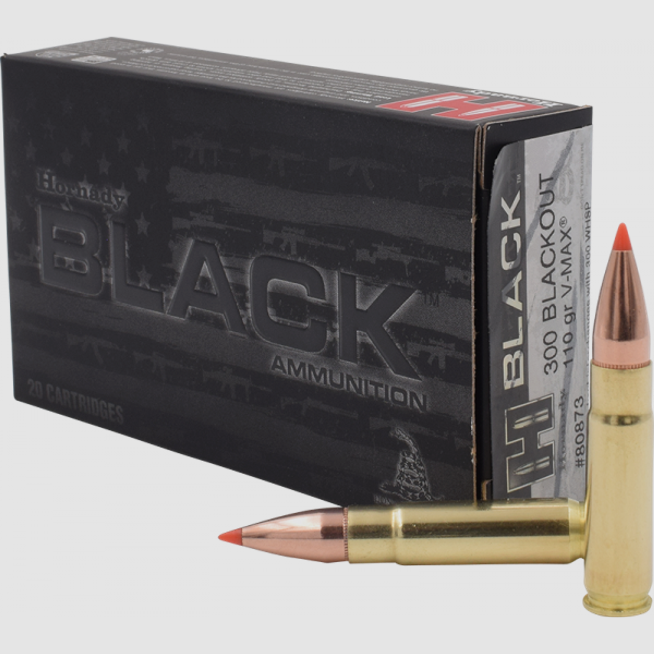 Hornady BLACK .300 AAC Blackout V-Max 110 grs Büchsenpatronen