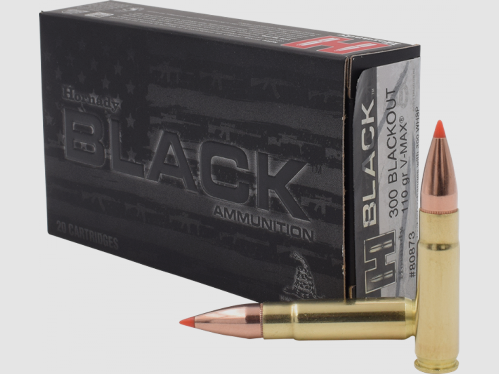 Hornady BLACK .300 AAC Blackout V-Max 110 grs Büchsenpatronen