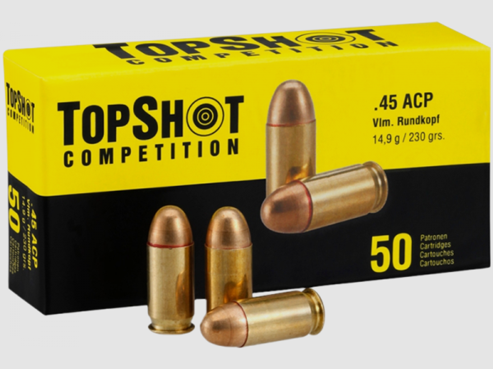 TopShot Competition Standard .45 ACP FMJ 230 grs Pistolenpatronen