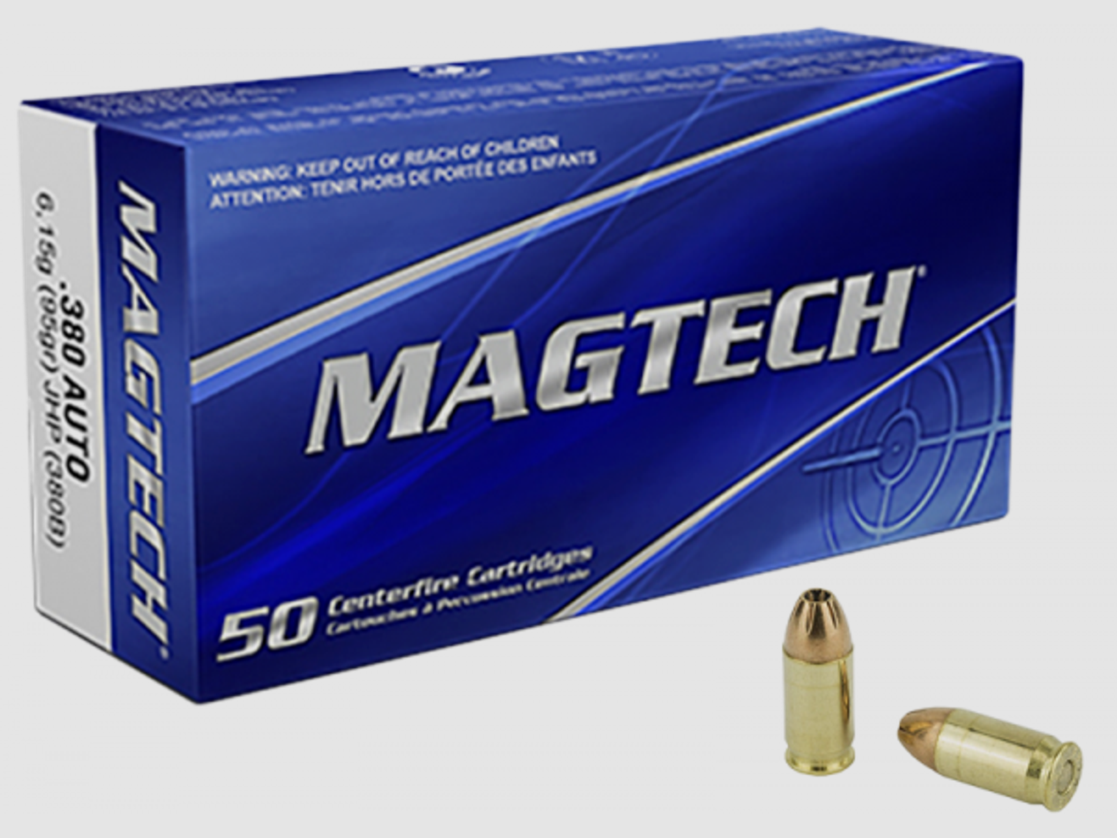 Magtech Standard 9mm Browning Kurz (.380 ACP) JHP 95 grs Pistolenpatronen