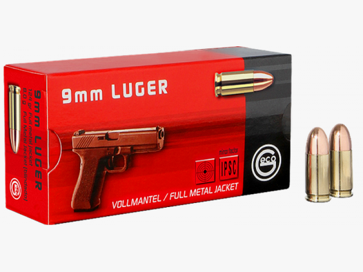 Geco Standard 9mm Luger (9x19) FMJ RN 124 grs Pistolenpatronen