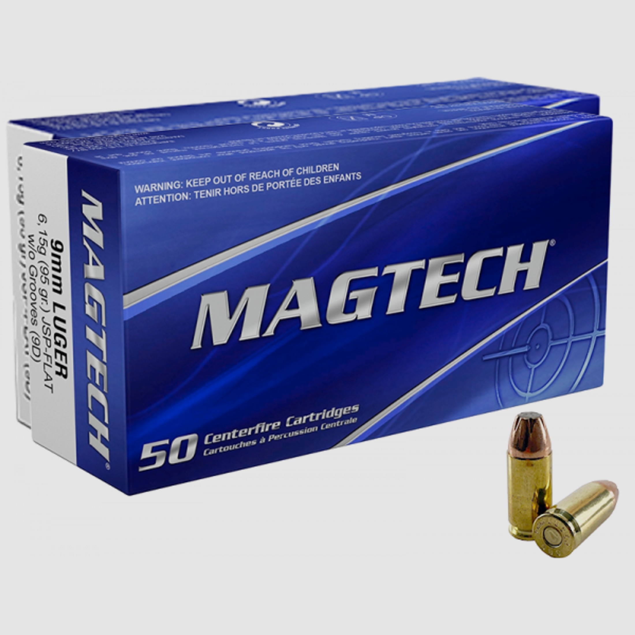 Magtech Standard 9mm Luger (9x19) SJSP Flat 95 grs Pistolenpatronen