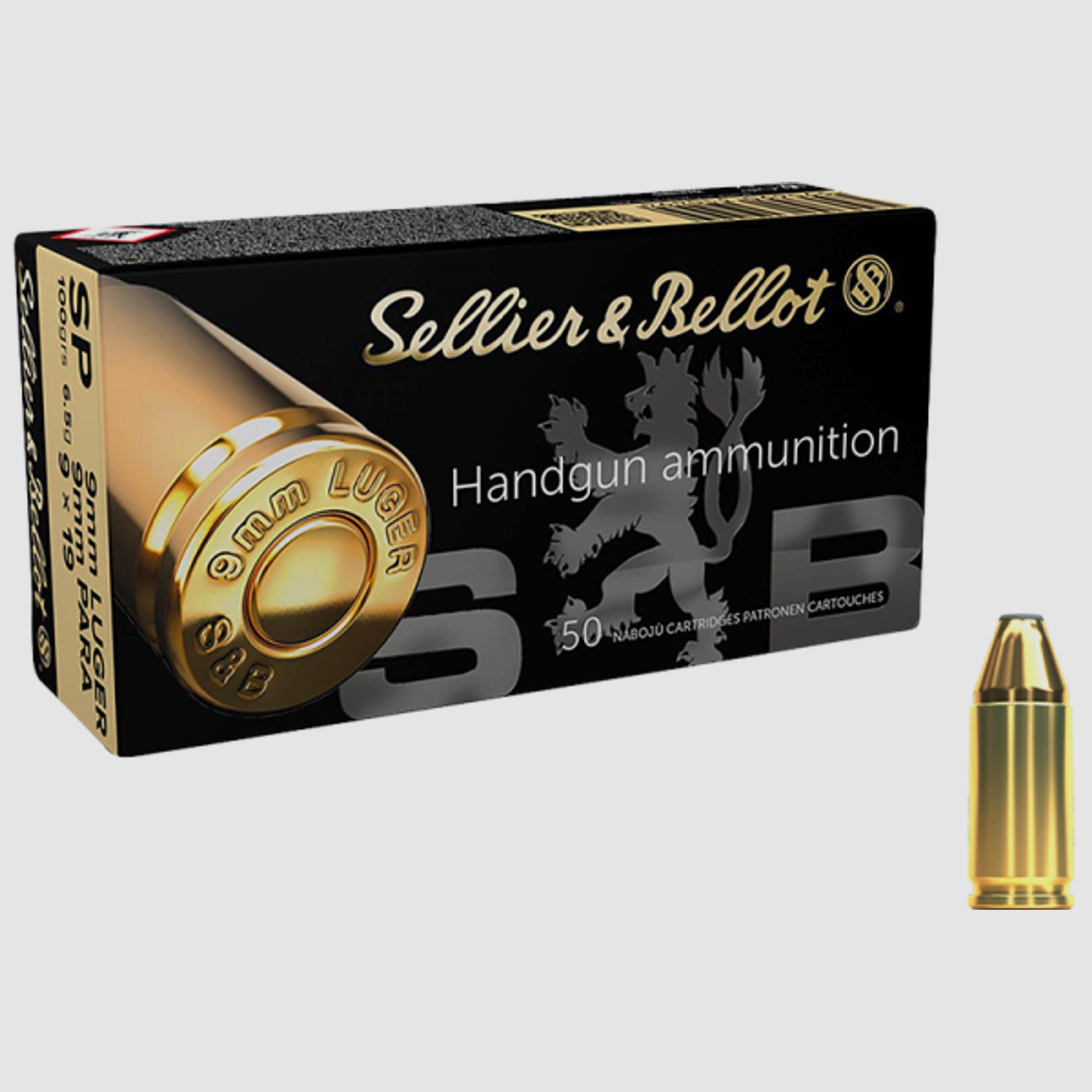 Sellier & Bellot Standard 9mm Luger (9x19) SP 100 grs Pistolenpatronen