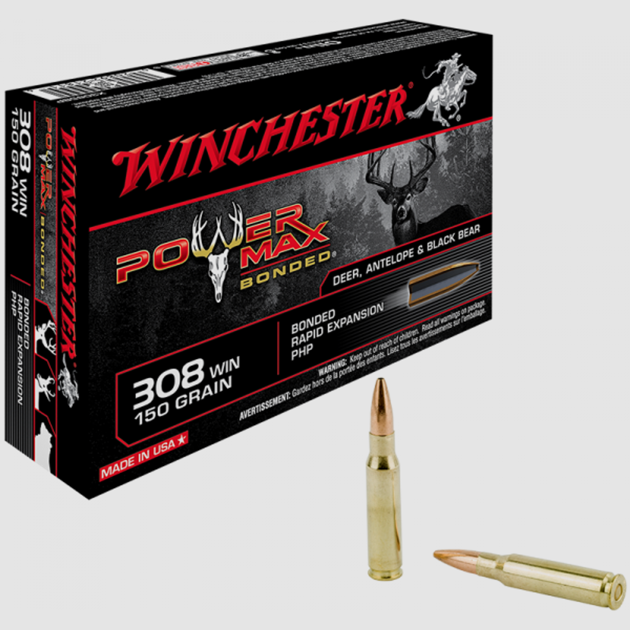 Winchester Power Max .308 Win 150 grs Büchsenpatronen