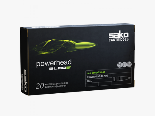 Sako Powerhead Blade 6,5mm Creedmoor 120 grs Büchsenpatronen