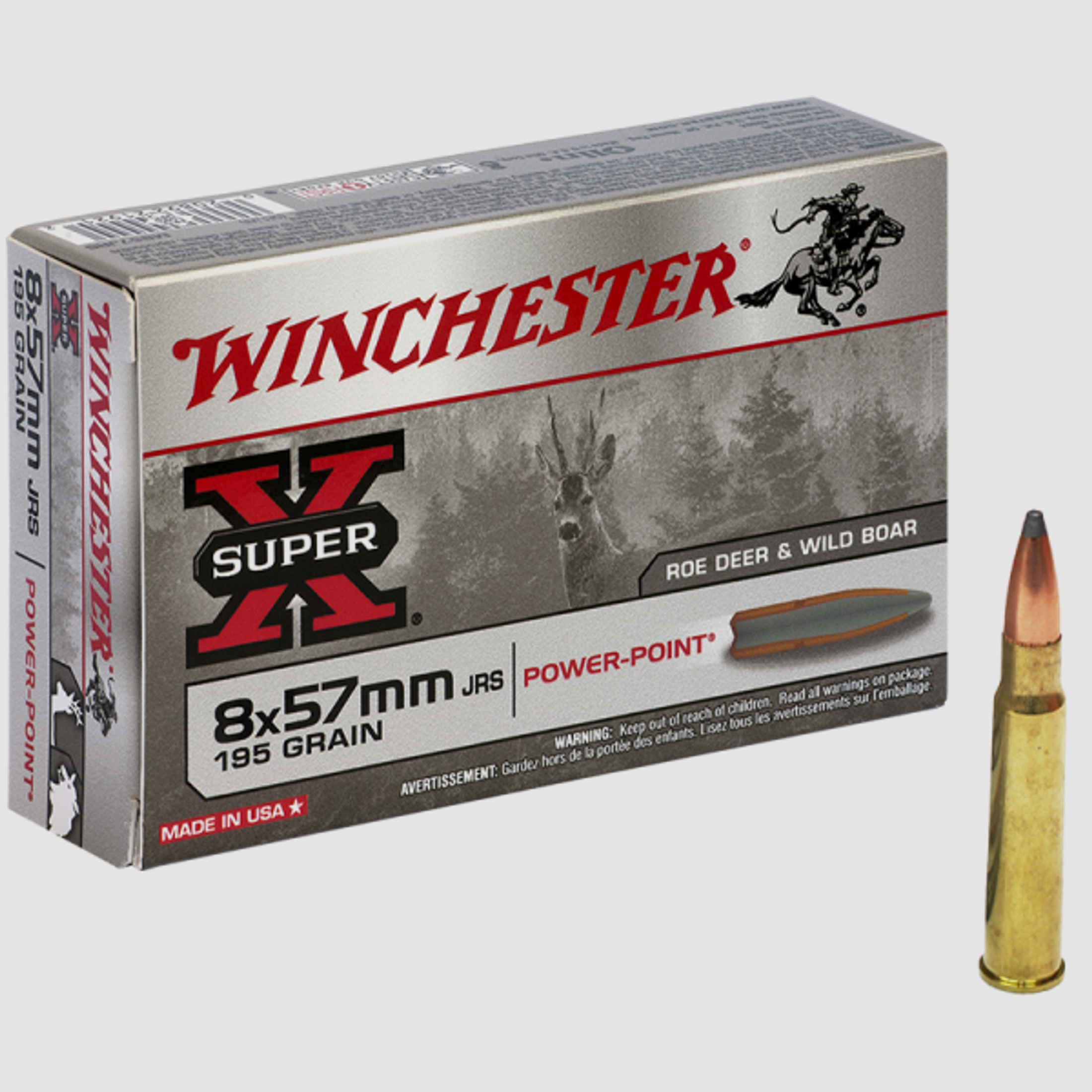 Winchester Super X 8x57 IRS Winchester Power Point 195 grs Büchsenpatronen
