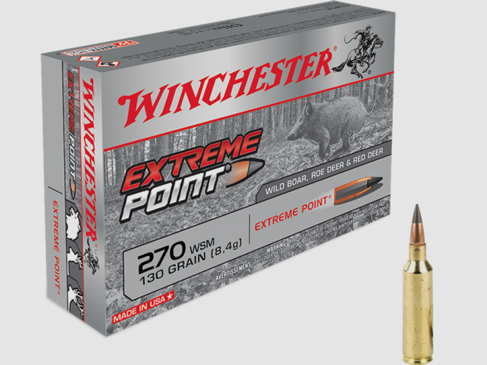 Winchester Extreme Point .270 WSM 130 grs Büchsenpatronen