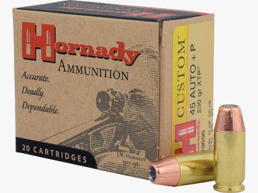 Hornady Custom .45 ACP +P XTP 230 grs Pistolenpatronen