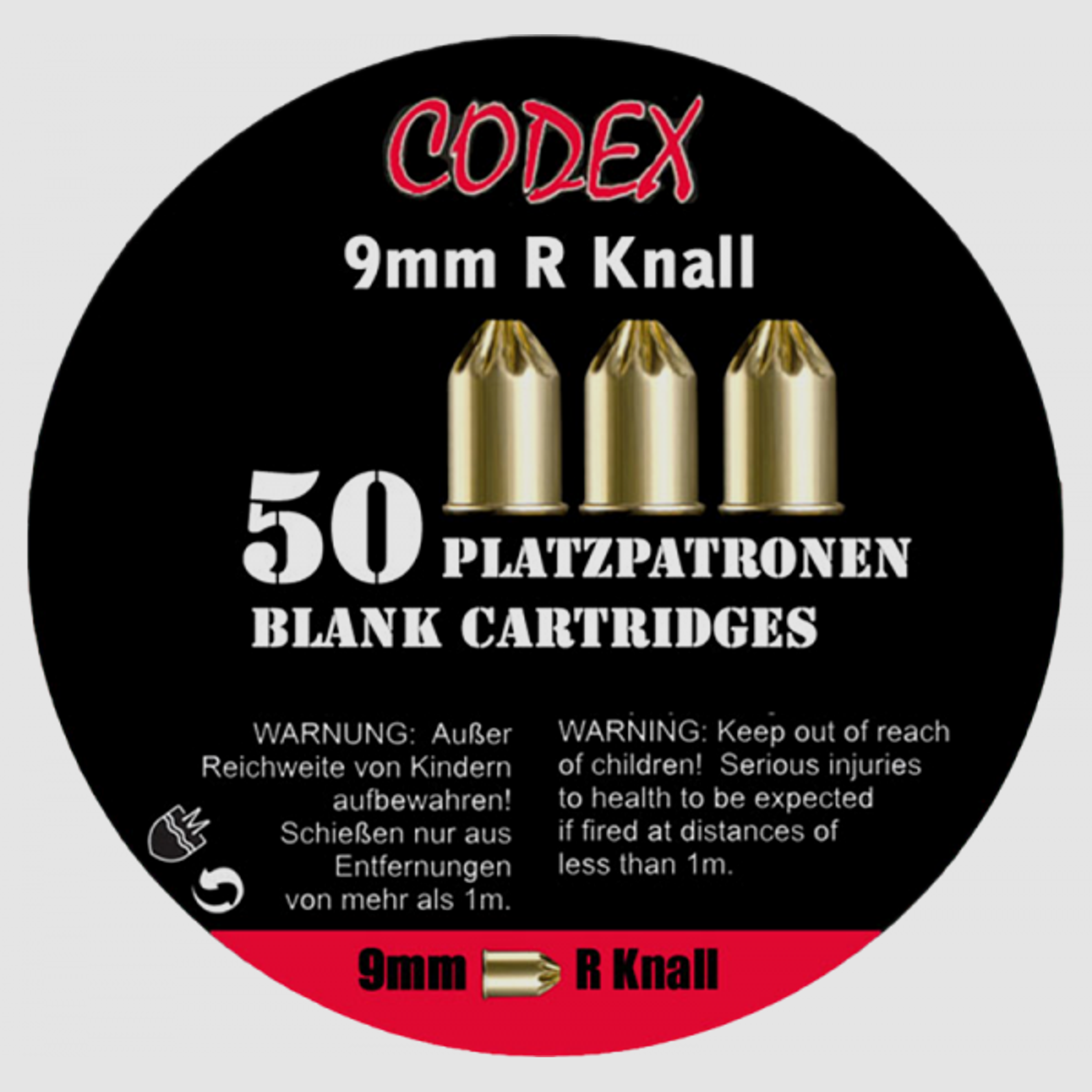 Codex 9mm R Knall Schreckschusspatronen