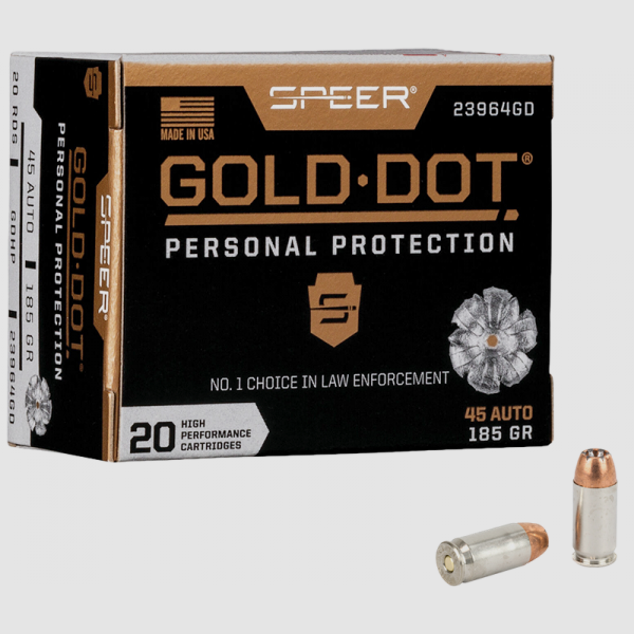 Speer Gold Dot Personal Protection .45 ACP Speer Gold Dot HP 185 grs Pistolenpatronen