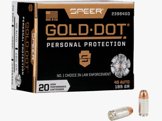 Speer Gold Dot Personal Protection .45 ACP Speer Gold Dot HP 185 grs Pistolenpatronen