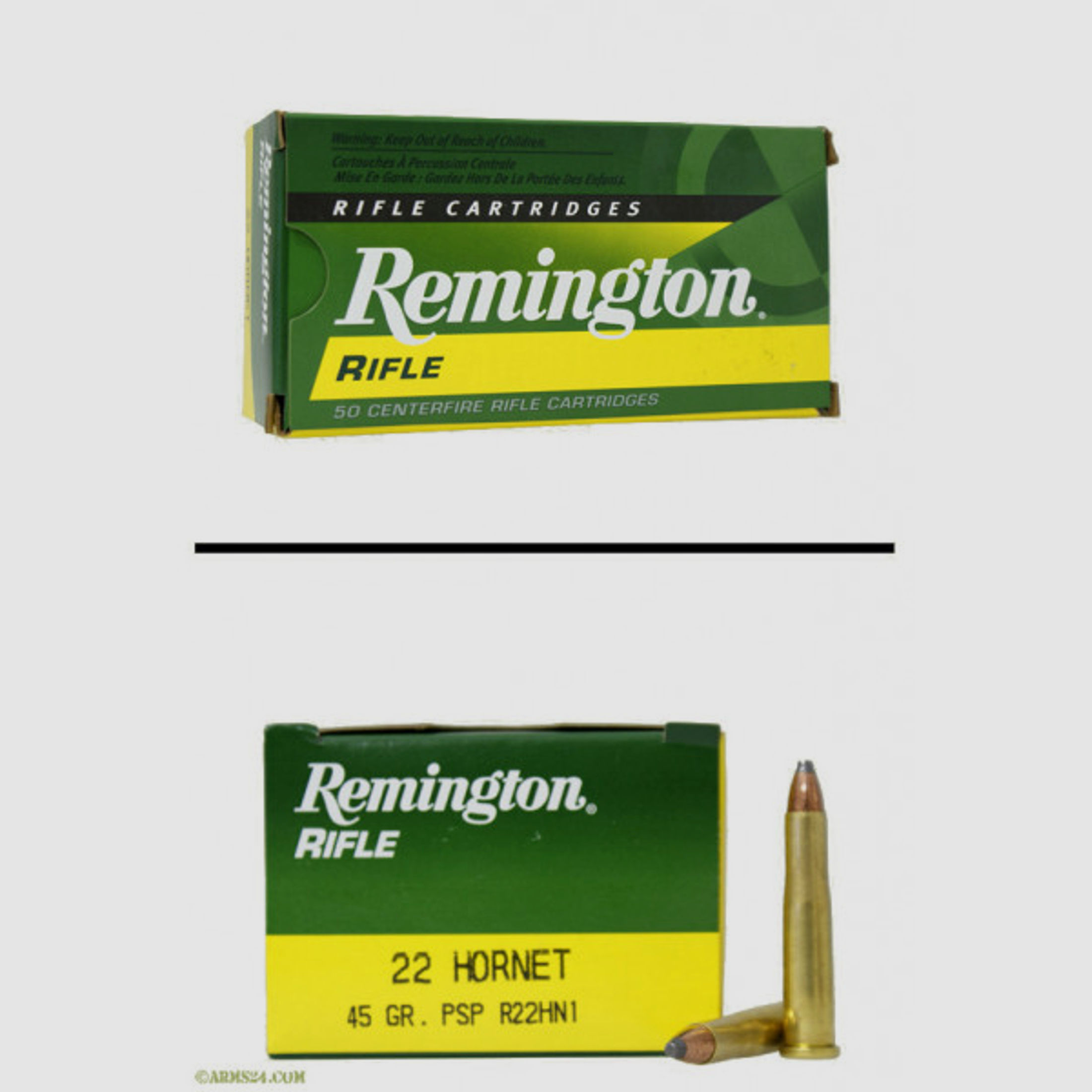 Remington .22 Hornet 2,92g - 45grs PSP Büchsenmunition #28376