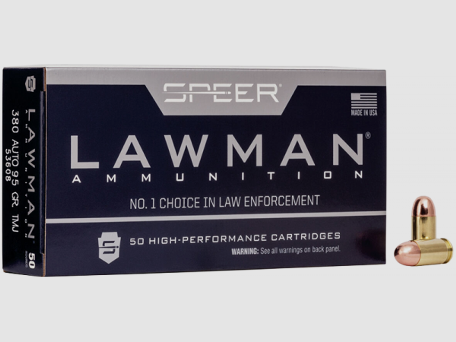 Speer LE Lawman 9mm Browning Kurz (.380 ACP) TFMJ 95 grs Pistolenpatronen