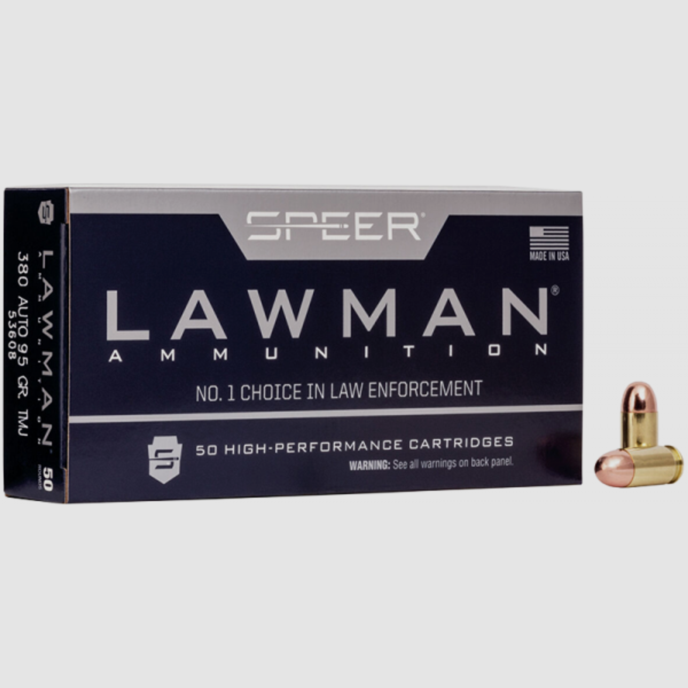 Speer LE Lawman 9mm Browning Kurz (.380 ACP) TFMJ 95 grs Pistolenpatronen
