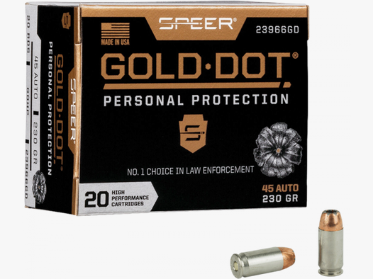 Speer Gold Dot Personal Protection .45 ACP Speer Gold Dot HP 230 grs Pistolenpatronen