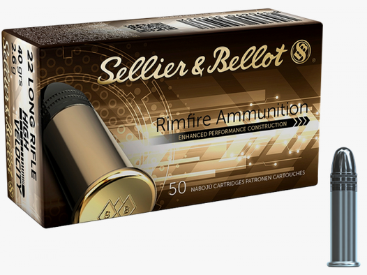 Sellier & Bellot HV .22 LR LRN 40 grs Kleinkaliberpatronen