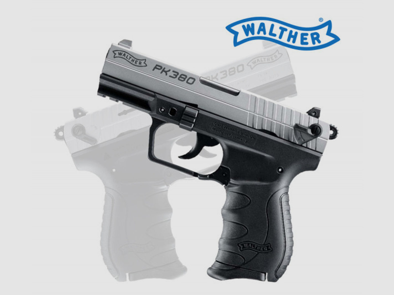 Walther PK380 .380 ACP / 9 mm kurz Selbstladepistole Vernickelt Silber 2768232