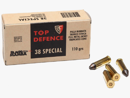 Fiocchi Top Defense .38 Special Fiocchi Black Mamba 110 grs Revolverpatronen
