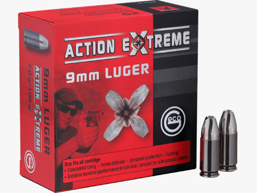 Geco Action Extreme 9mm Luger (9x19) GAE 108 grs Pistolenpatronen