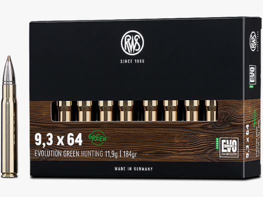 RWS Evolution Green 9,3x64 EVO Green 184 grs Büchsenpatronen