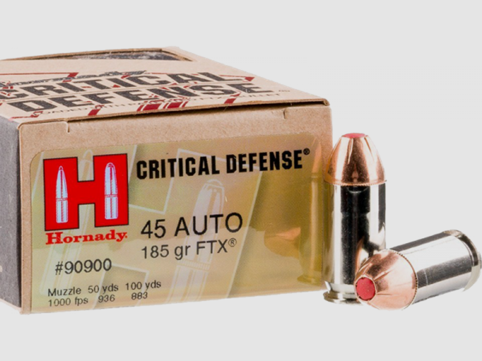 Hornady Critical Defense .45 ACP FTX 185 grs Pistolenpatronen