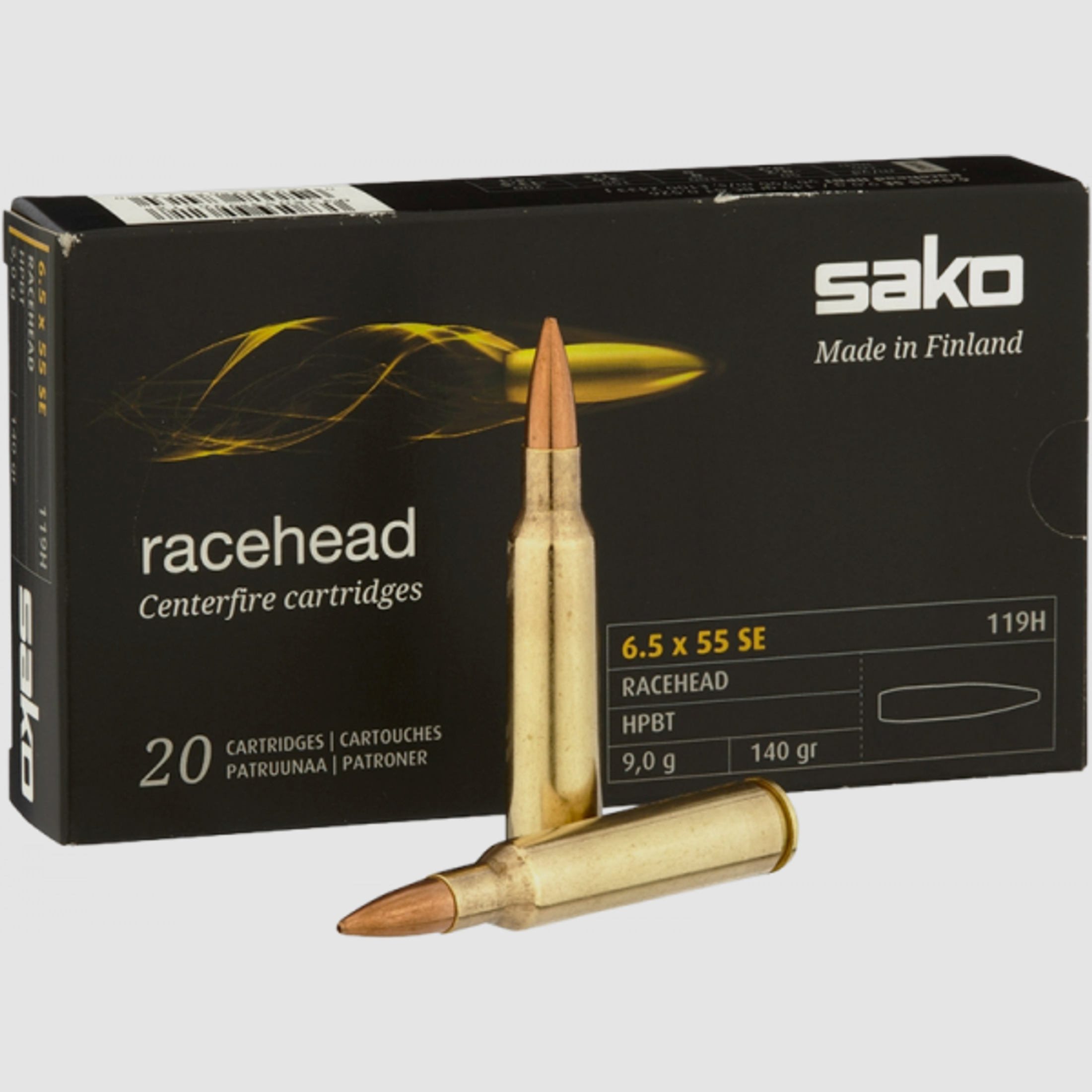 Sako Racehead 6,5x55 SE Sierra MatchKing 139 grs Büchsenpatronen