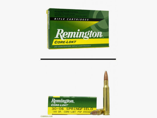 Remington .30-06 Springfield 11,66g - 180grs Remington Core-Lokt PSP Büchsenmunition #27828