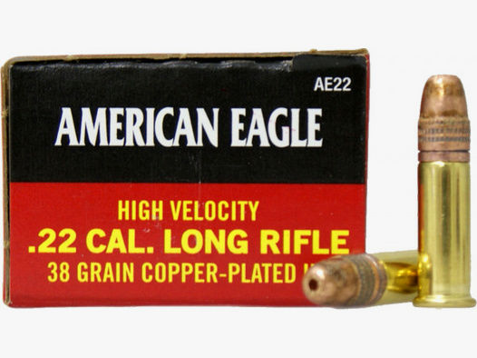 Federal Premium .22 l.r. 2,46g - 38grs Solid Kupfer HP Kleinkalibermunition #AE22