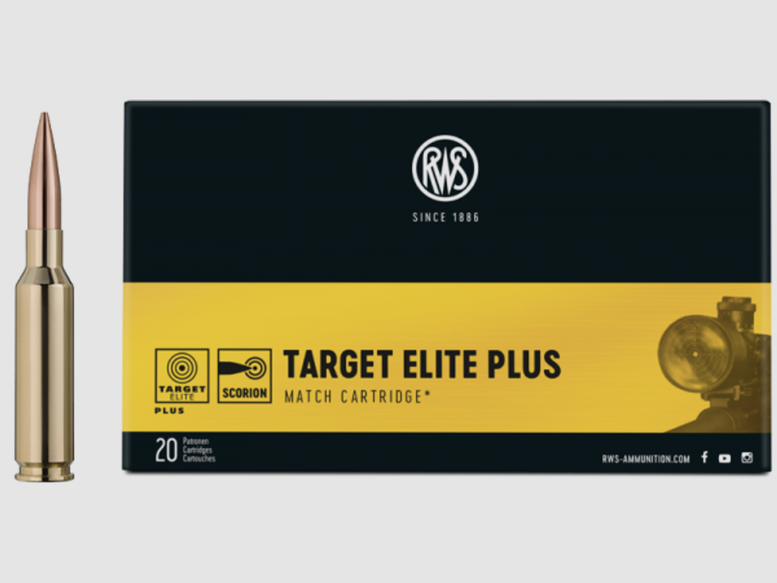 RWS Target Elite Plus 6,5mm Creedmoor TEP 143 grs Büchsenpatronen