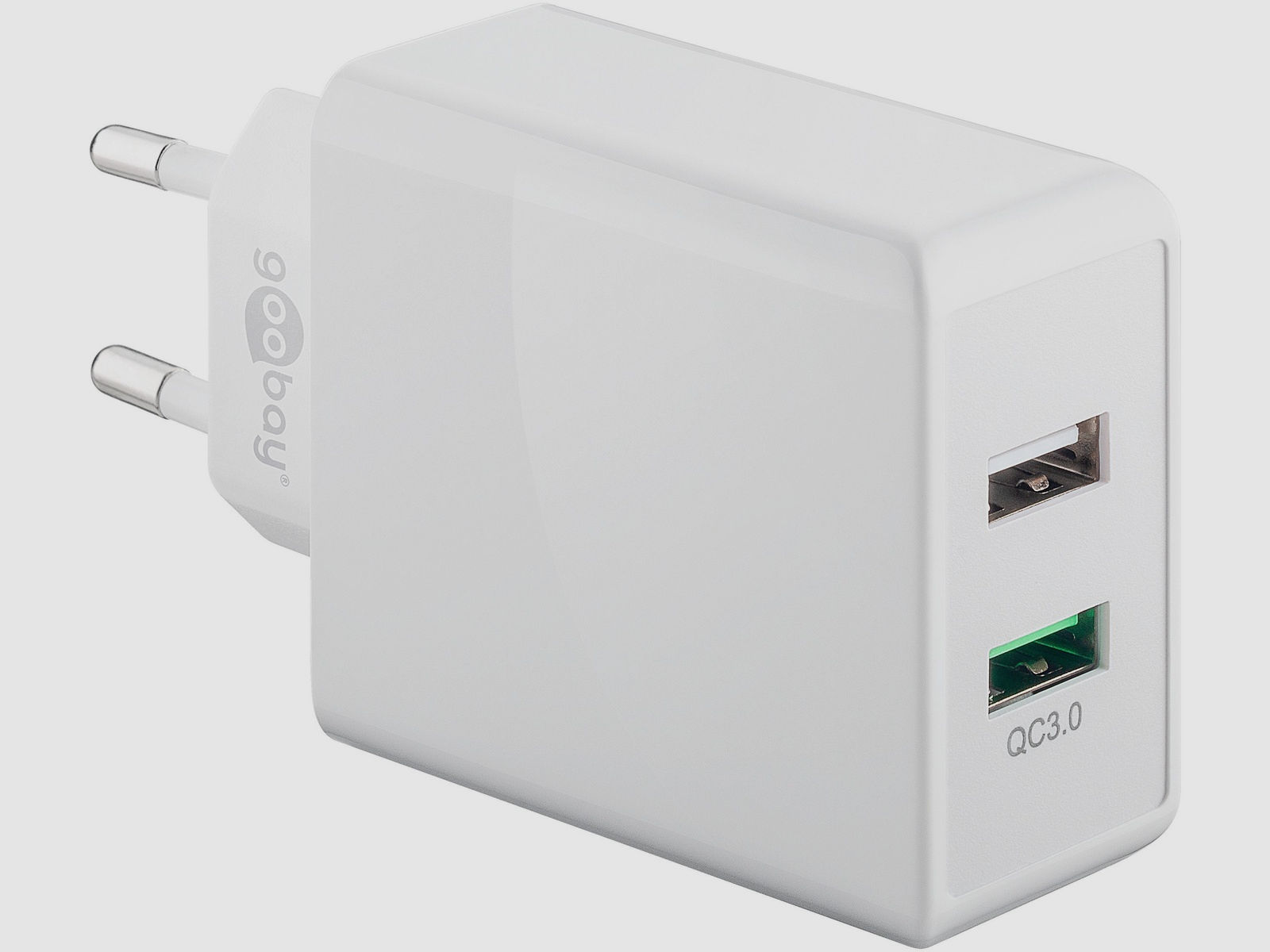 Goobay Dual-USB-Ladegerät QC3.0 28W