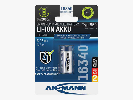 ANSMANN Li-Ion Akku 16340 / RCR123
