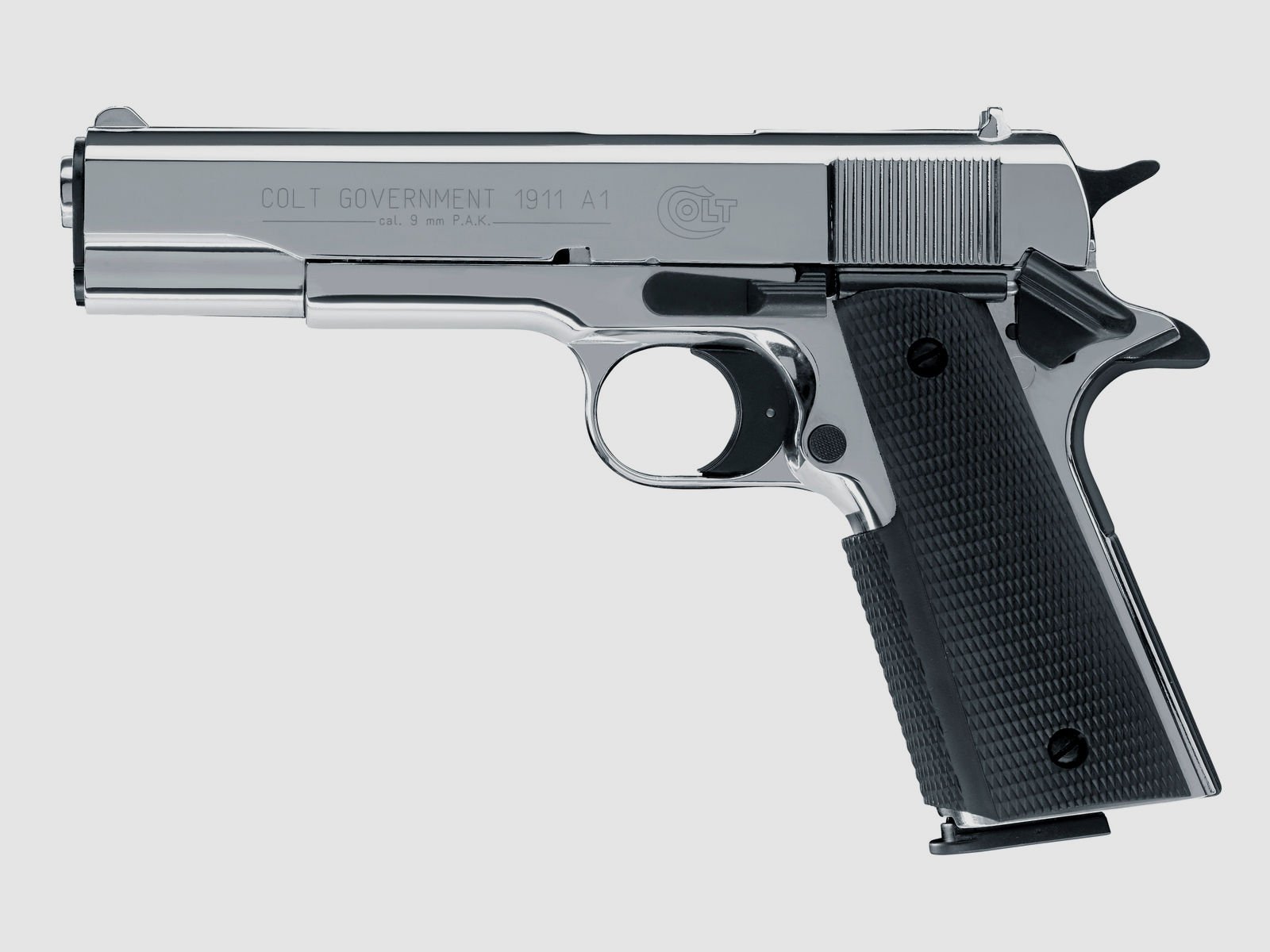 Colt Government 1911 A1 9 mm P.A.K. - Polished Chrome