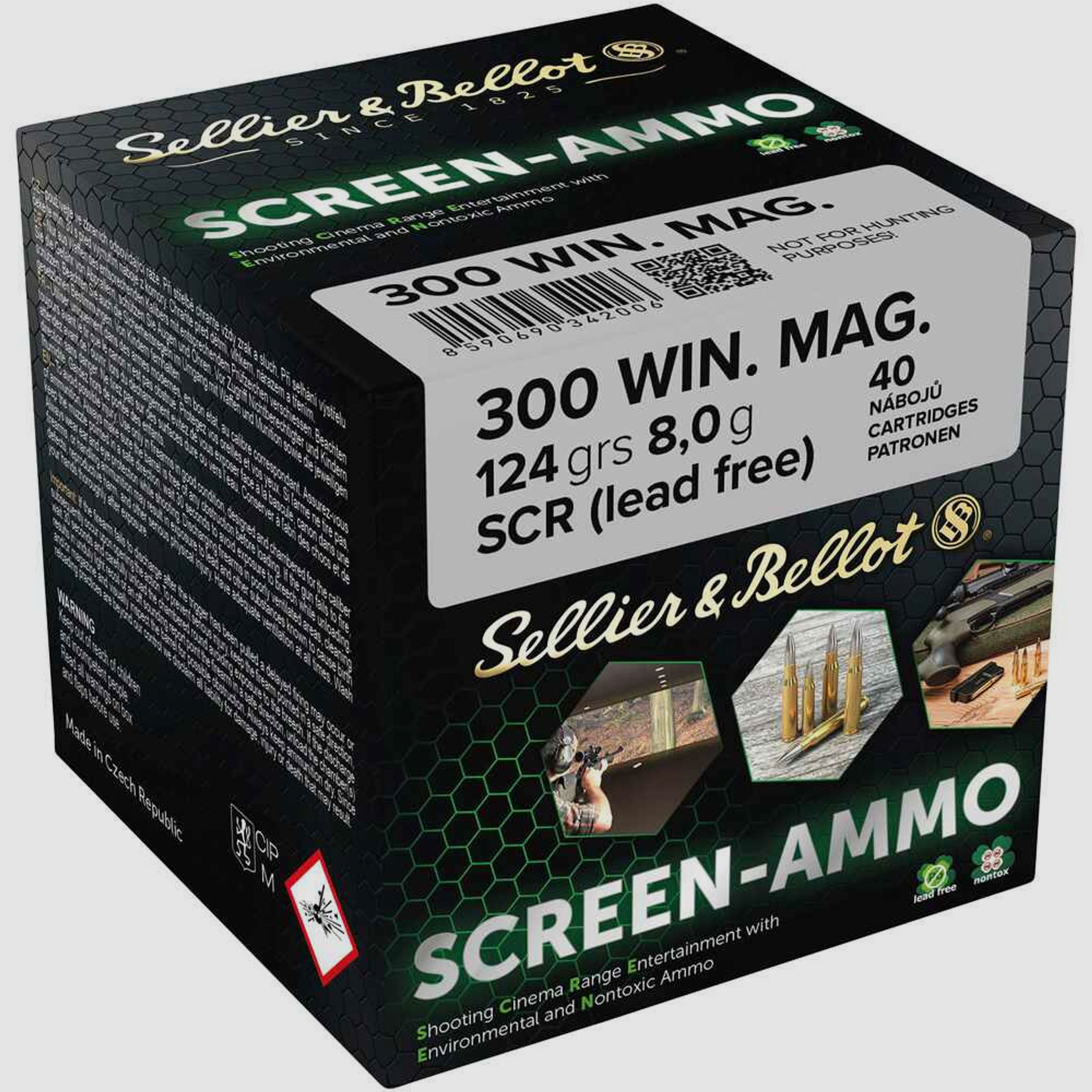Sellier & Bellot 300WinMag. 124grs Screen-Ammo 40STK Munition bleifrei