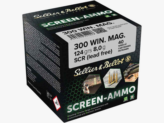 Sellier & Bellot 300WinMag. 124grs Screen-Ammo 40STK Munition bleifrei