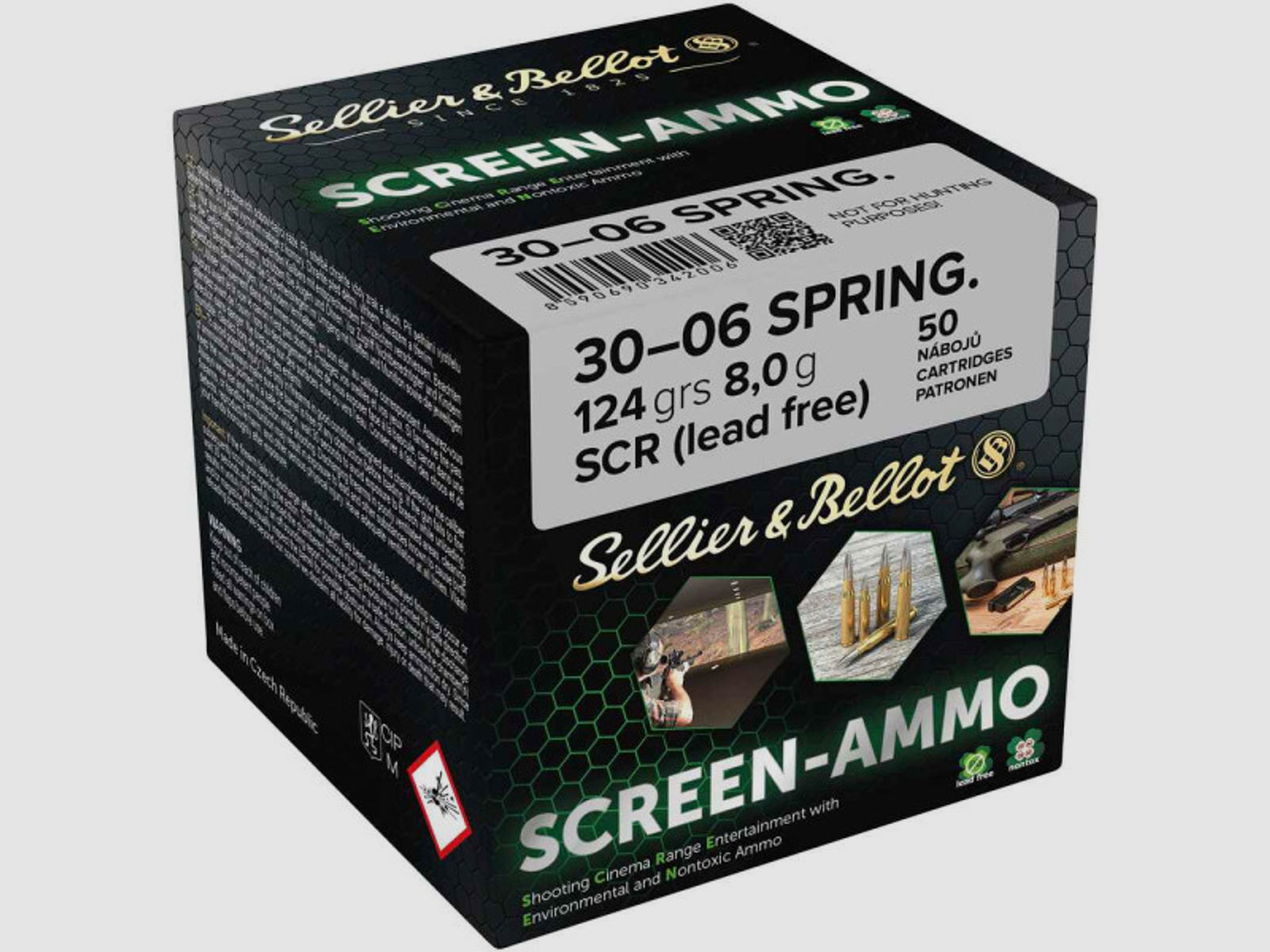 Sellier & Bellot .30-06Spring. 124grs Screen-Ammo 50STK Munition bleifrei