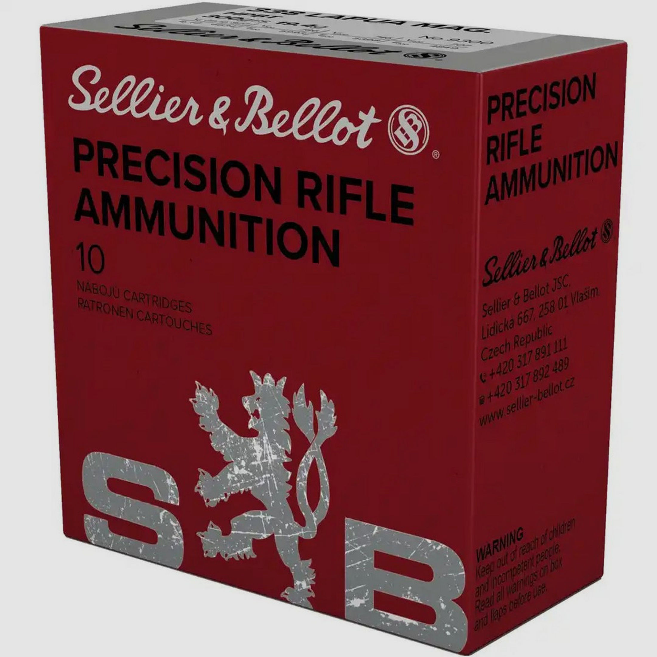 Sellier & Bellot .338LapuaMag 300grs Sierra Match King 10STK Munition bleihaltig