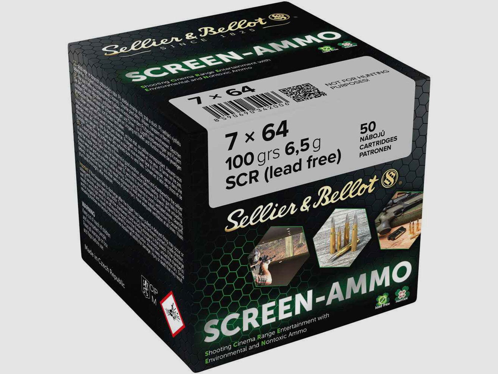Sellier & Bellot 7x64 100grs Screen-Ammo 50STK Munition bleifrei