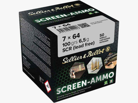 Sellier & Bellot 7x64 100grs Screen-Ammo 50STK Munition bleifrei
