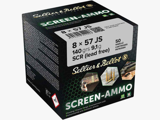 Sellier & Bellot 8x57JS 140grs Screen-Ammo 50STK Munition bleifrei