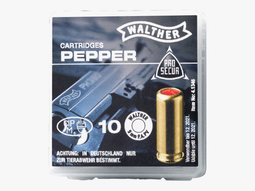 Walther Pfefferpatronen Kaliber 9 mm P.A.K. - 10 Schuss