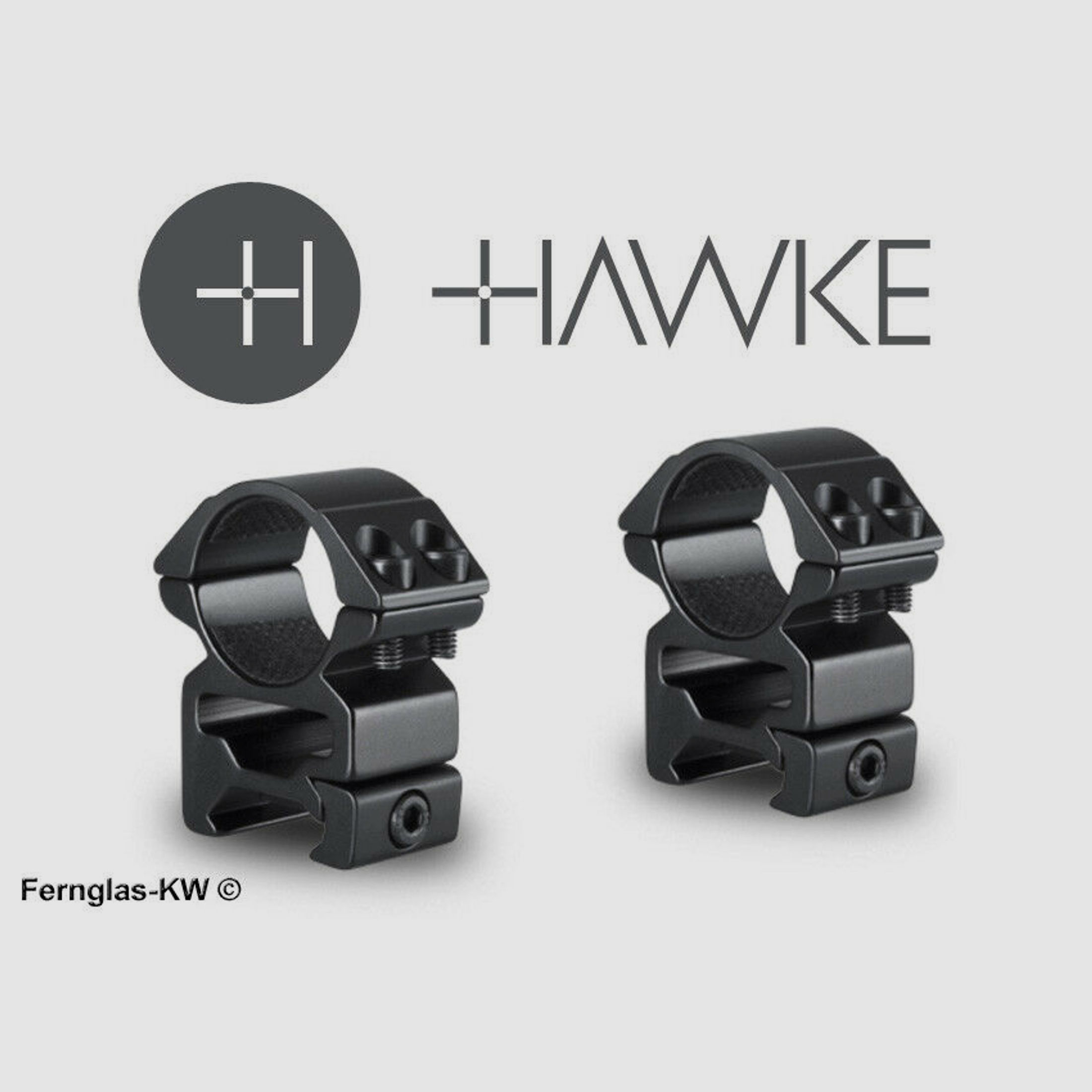 HAWKE 22114 25,4mm Ringmontage Hoch für Weaver Schiene Zielfernrohr