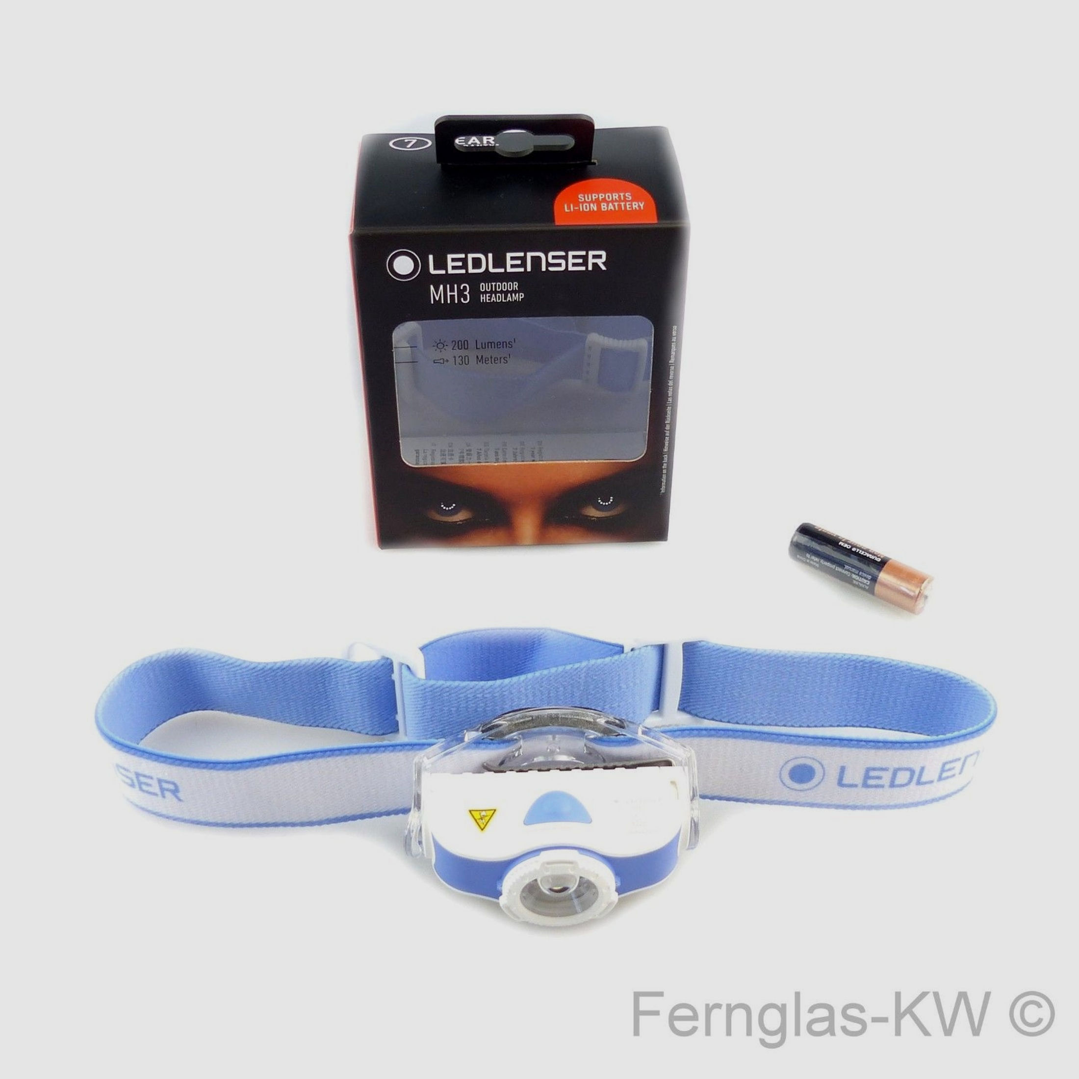 Ledlenser 501594 LED Kopflampe Stirnlampe MH3 Blau Weiß Leuchtkraft 200 Lumen