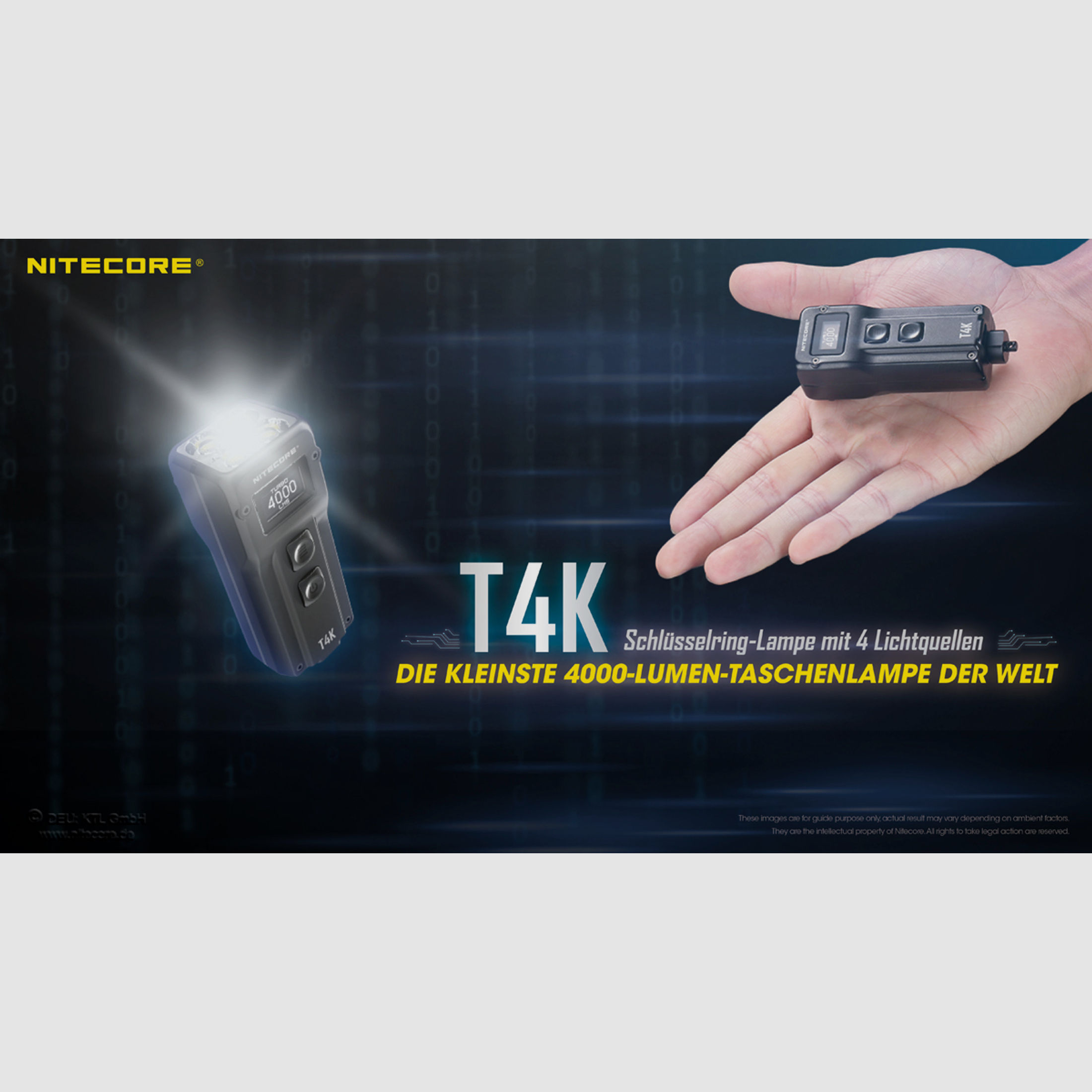 Nitecore T4K LED Taschenlampe 4000 Lumen